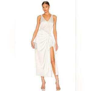 Hampton Wrap Dress in Ivory Luxe SatinShow Me Your Mumu size xs sale
